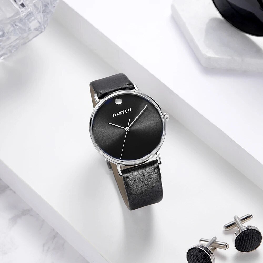 NAKZEN 2020 New Men's Watches Top Brand Luxury Quartz Watch Men Leather Waterproof Cool Watch Man Clocks Relogio Masculino 4105