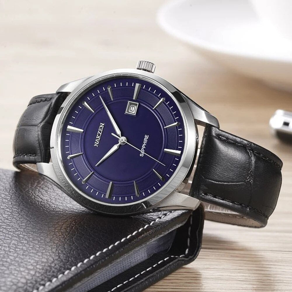 NAKZEN 2020 New Men's Watches Top Brand Luxury Quartz Watch Men Leather Waterproof Military Watch Man Clocks Relogio Masculino 1002