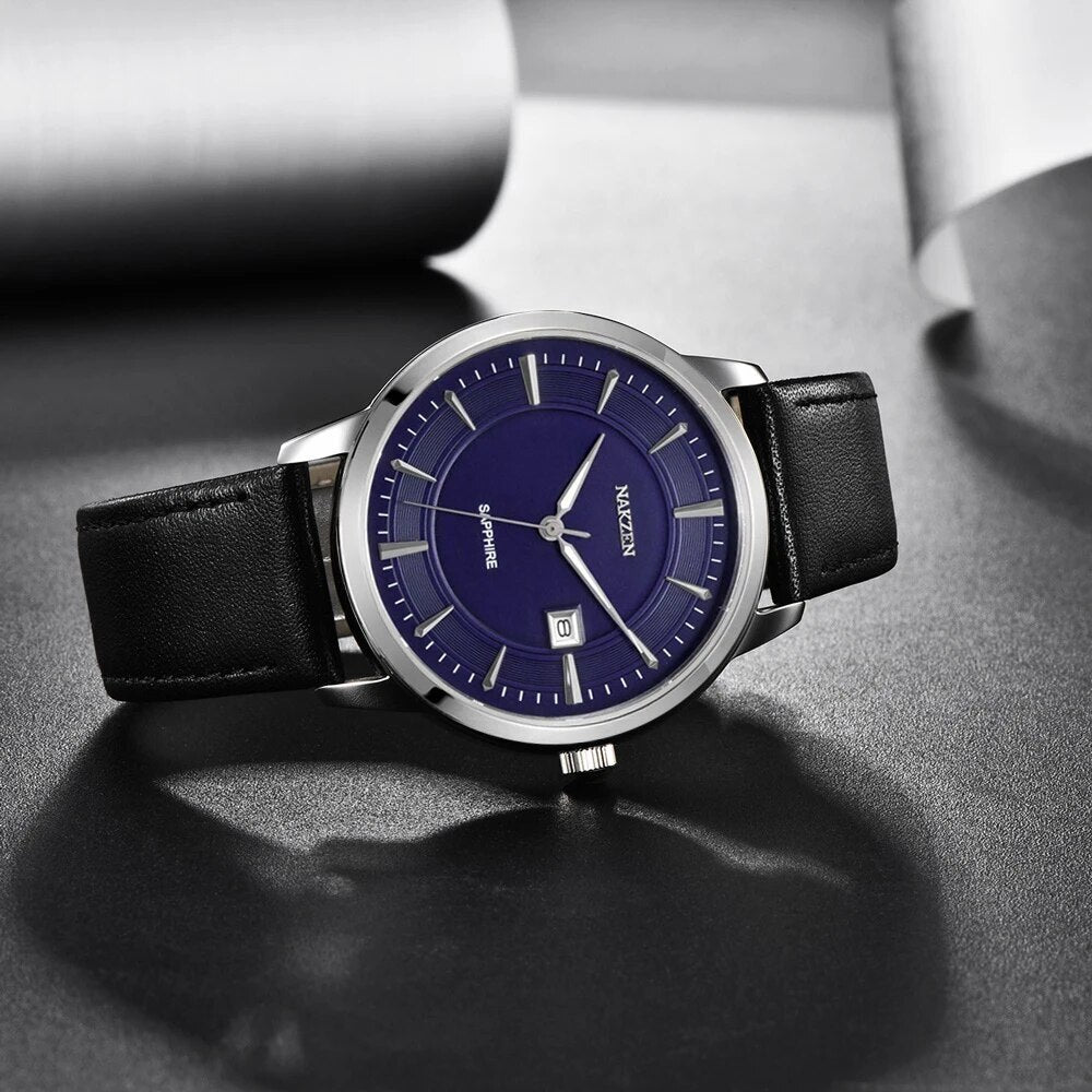 NAKZEN 2020 New Men's Watches Top Brand Luxury Quartz Watch Men Leather Waterproof Military Watch Man Clocks Relogio Masculino 1002
