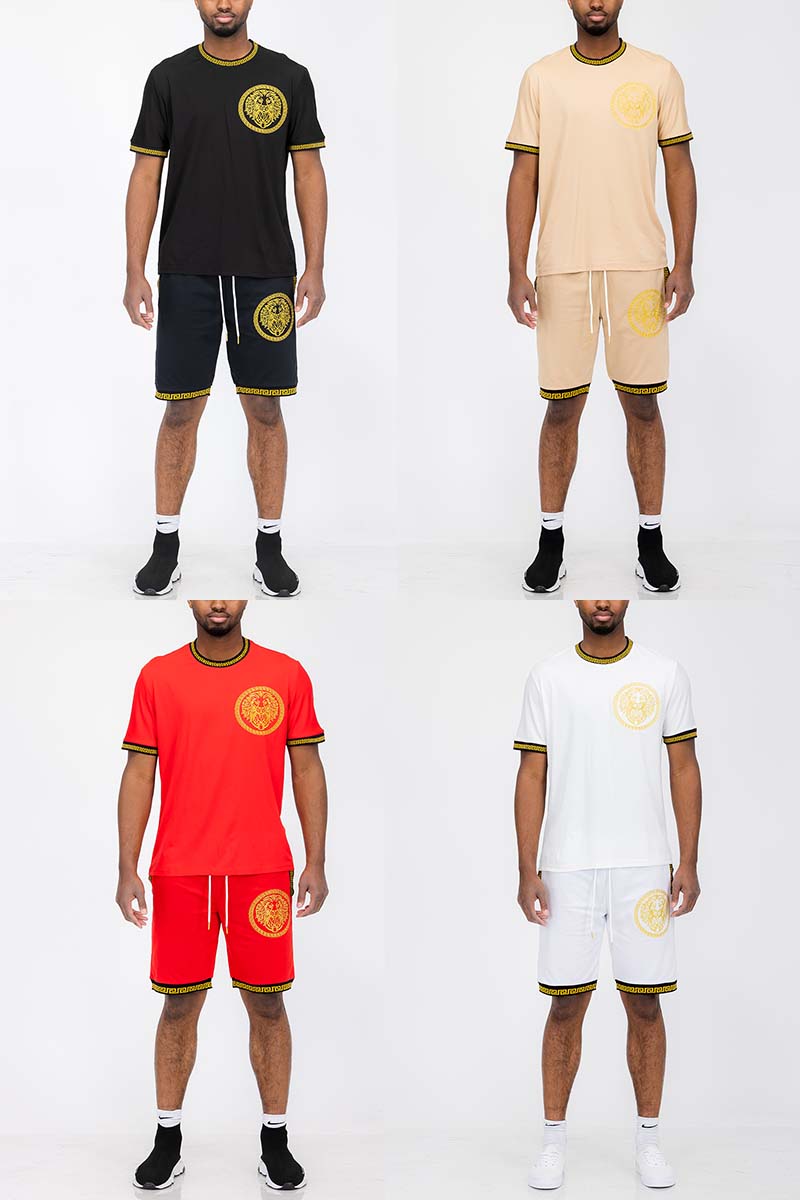 Lion Head Tshirt Short Set-1