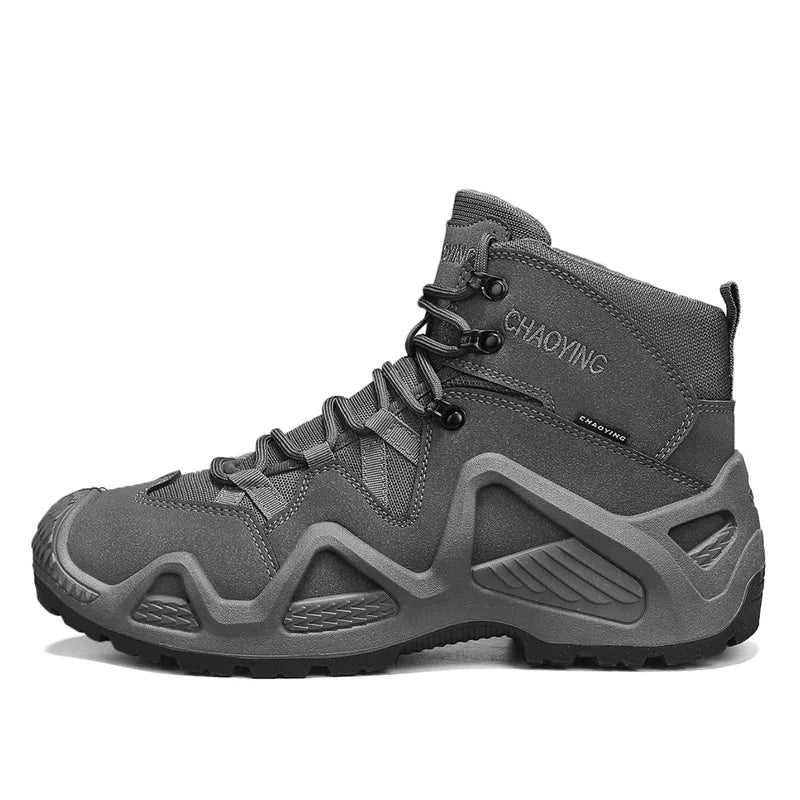 Customized Men's Waterproof and Anti slip Safety Shoes, Fashionable Outdoor Hiking Shoes,High-quality Rubber Outsole Work Shoes