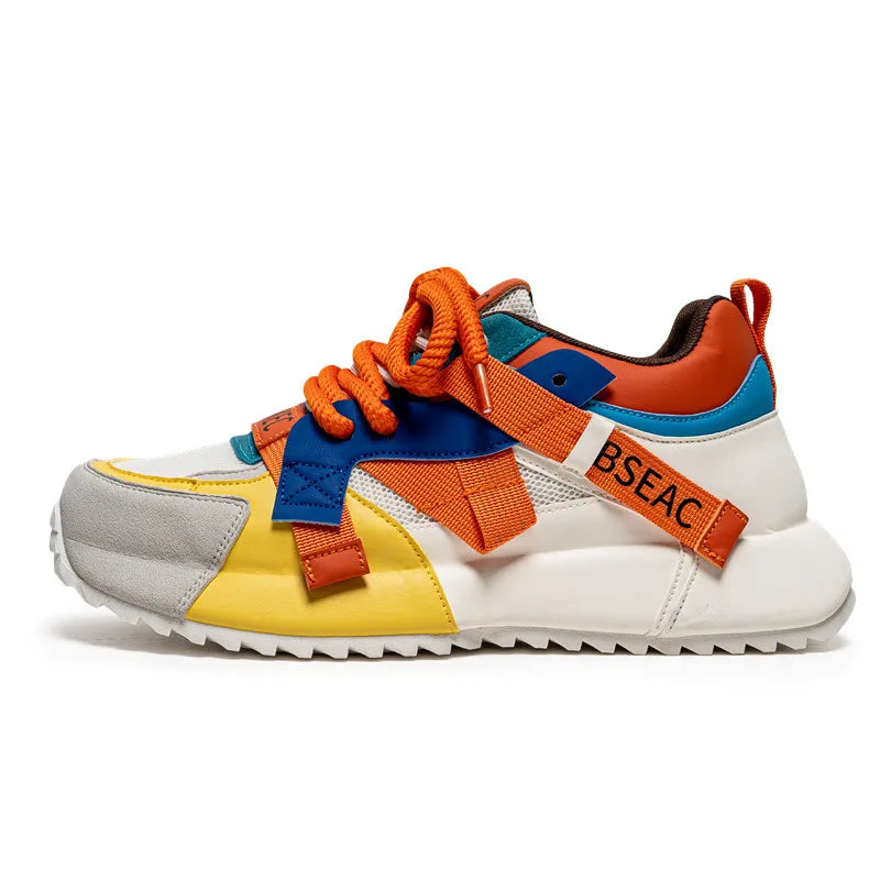 Custom Brand Logo Men Street Wear Fashion Sneakers Platform Walking Shoe Men Height Increasing Men's Casual Sport Running Shoes
