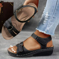 European American-style Retro Large-size Wedge Sandals Women In-stock Summer New Arrival Platform Thick-soled Hollow-out