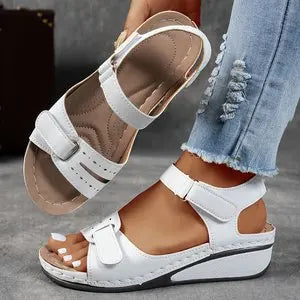 European American-style Retro Large-size Wedge Sandals Women In-stock Summer New Arrival Platform Thick-soled Hollow-out