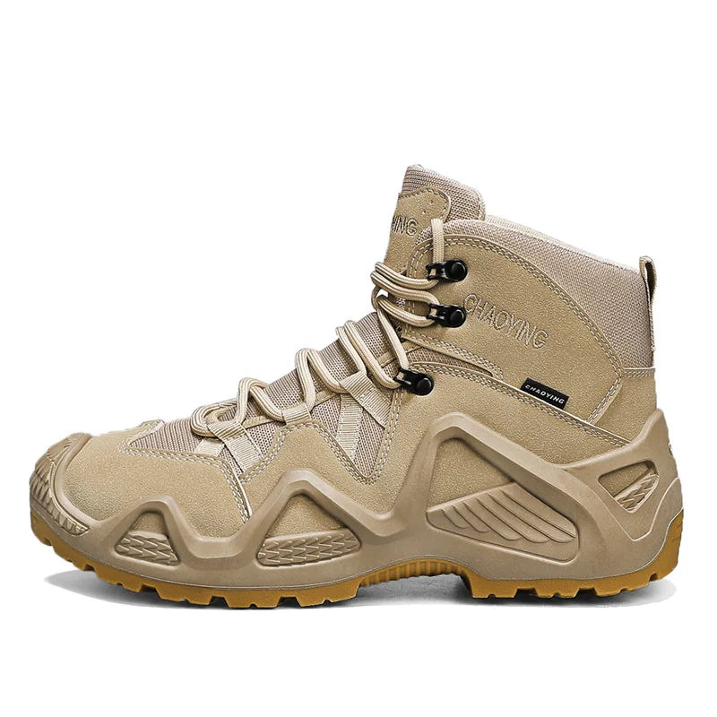 Customized Men's Waterproof and Anti slip Safety Shoes, Fashionable Outdoor Hiking Shoes,High-quality Rubber Outsole Work Shoes