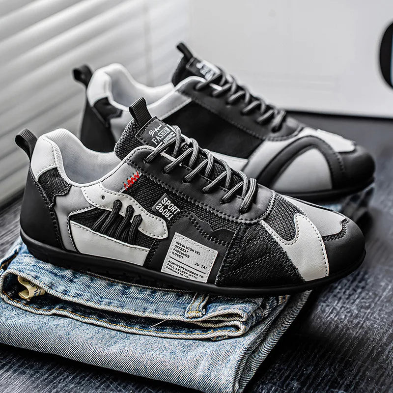 Men's summer breathable fashion sports casual sneakers, soft-soled lightweight loafers, color-blocked German training shoes