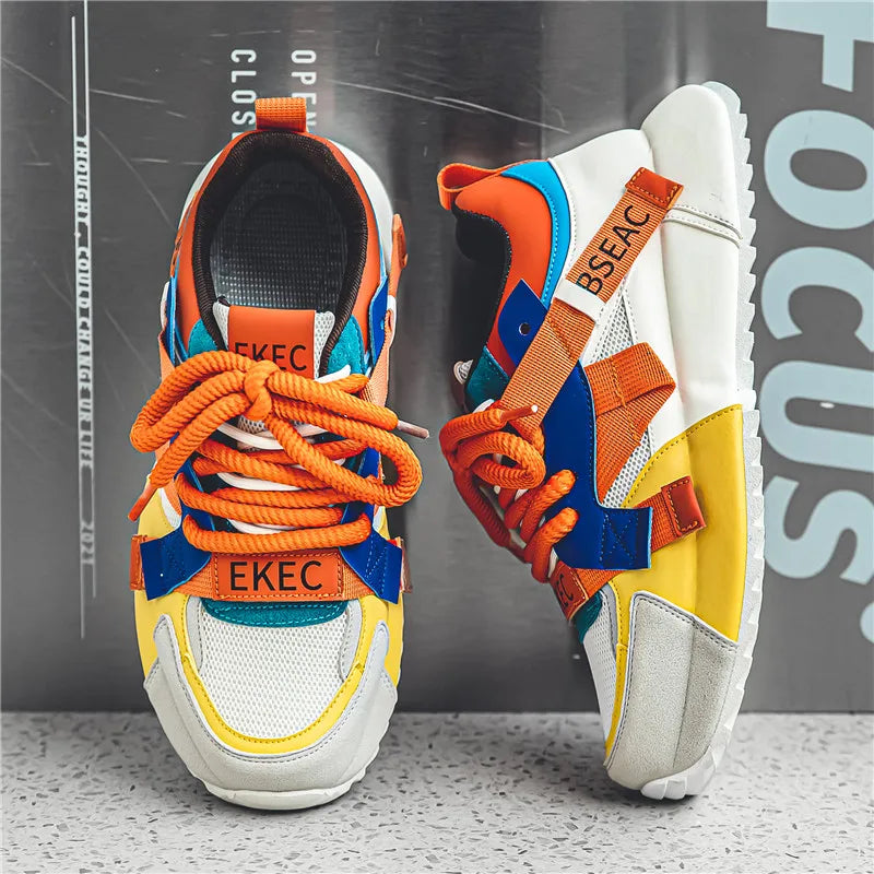 Custom Brand Logo Men Street Wear Fashion Sneakers Platform Walking Shoe Men Height Increasing Men's Casual Sport Running Shoes