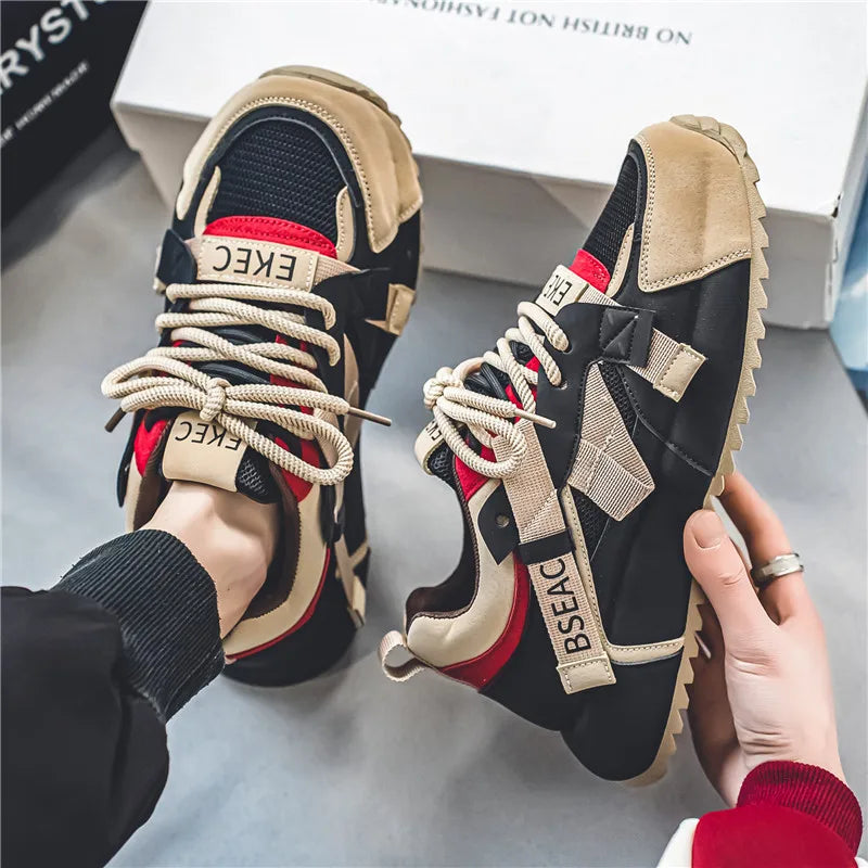 Custom Brand Logo Men Street Wear Fashion Sneakers Platform Walking Shoe Men Height Increasing Men's Casual Sport Running Shoes