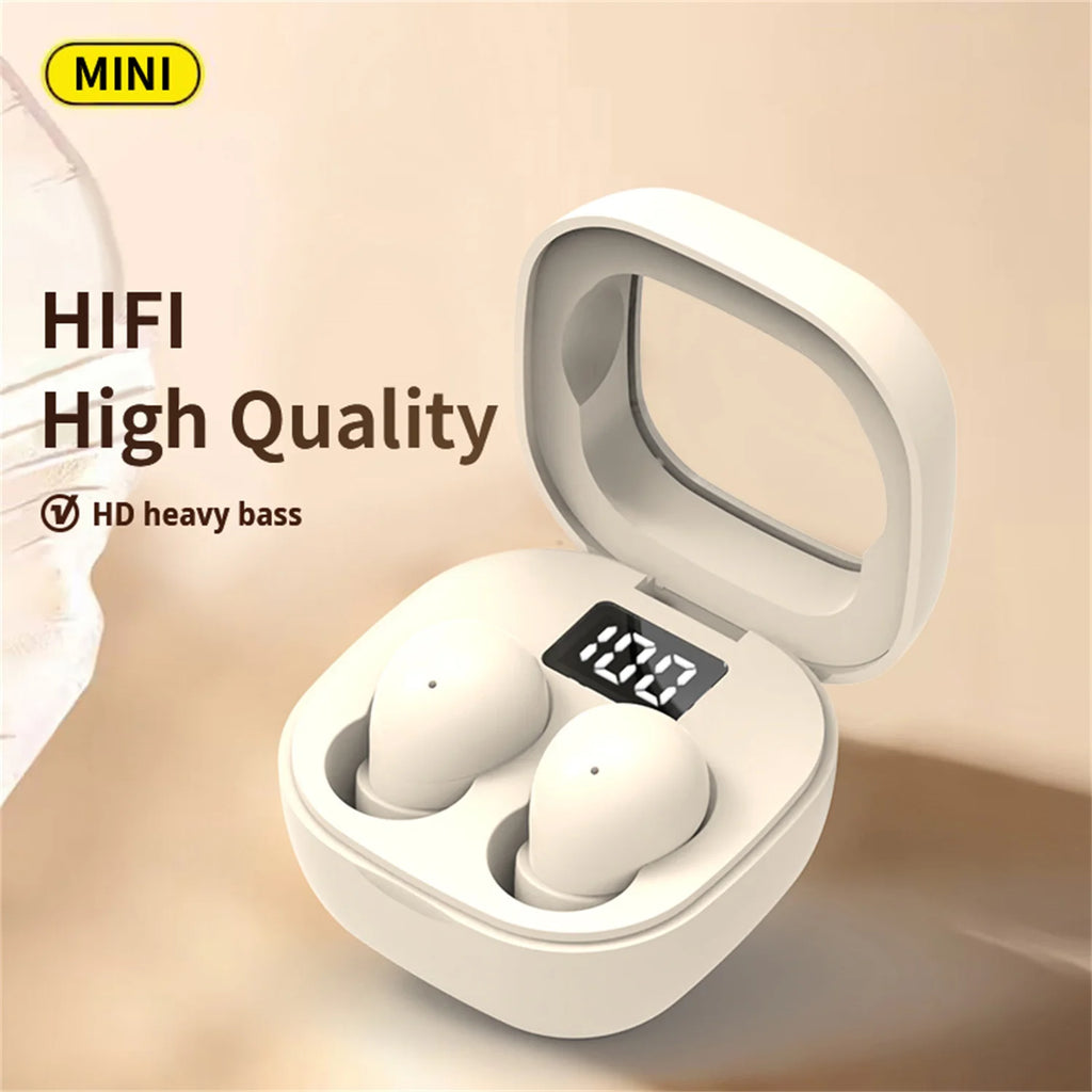 SK Small Headphones Wireless Bluetooth Headset Sport Sleeping Invisible Comfortable To Wear Bass Earbuds Earphone For All Phones