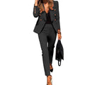 2026 Women's Formal Pants Suits Office Ladies 2PCS Sets Elegant Solid Blazer Jacket and Pants Sets Spring Autumn Women Suit Sets