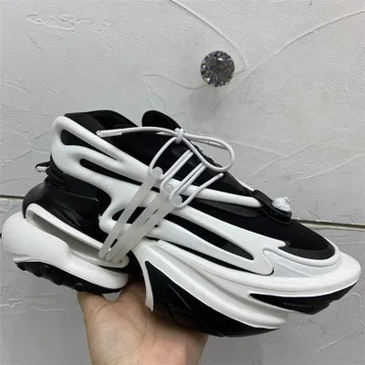 2025 Women Platform Sneakers Thick Bottom Lace-Up shoes Pointed Toe Comfortable Non-Slip Outdoors Brand Shoes For Man shoes