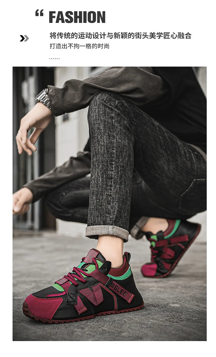 Thick Sole Four Seasons Sports Shoes Man 2026 Trend Spring Hot Sale Men's Casual Fashion Comfortable Outdoor Running Sneakers 44