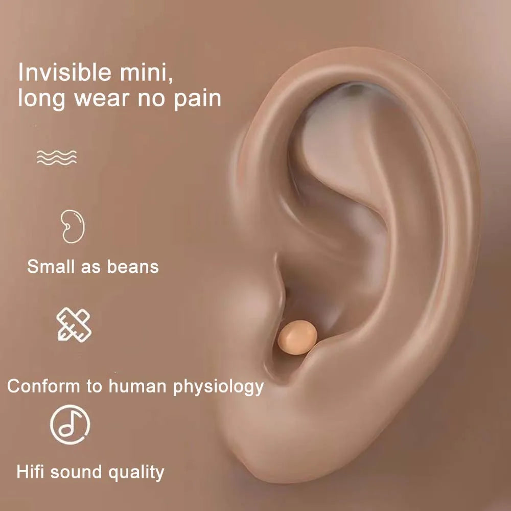 Mini Auriculares Bluetooth Invisible Earphone Sleeping Headset Wireless Sleep Earbud Noise Reduction With Mic Charging Box