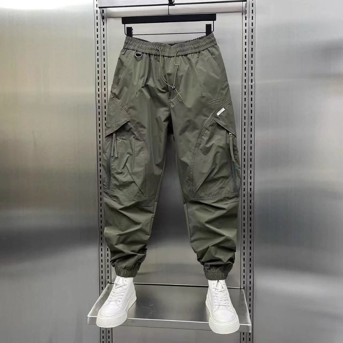 2025 New Jogging Pants Man Autumn Green Black Loose Casual Pants S-3XL American Style Hight Street Trousers Men Clothing