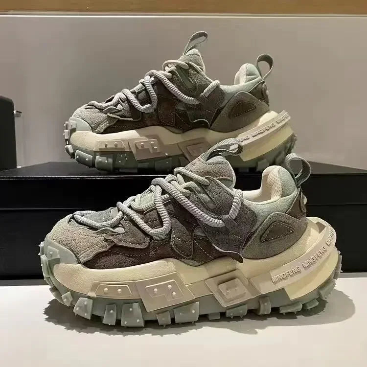 Color Block Chunky Sneaker for Men/Women Designer Bottom Running Shoes Fashion Casual Increased Internal High Platform Shoes
