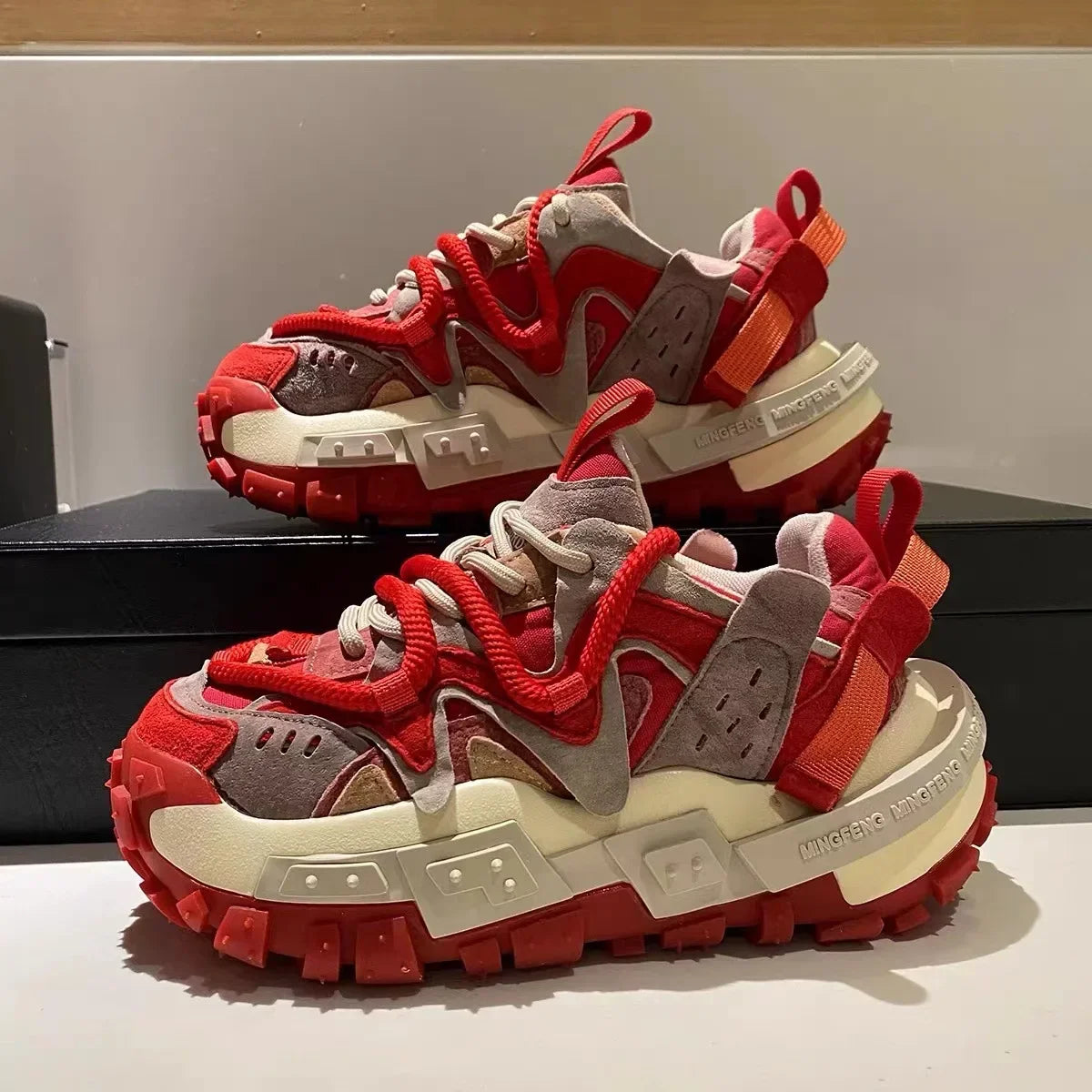 Color Block Chunky Sneaker for Men/Women Designer Bottom Running Shoes Fashion Casual Increased Internal High Platform Shoes