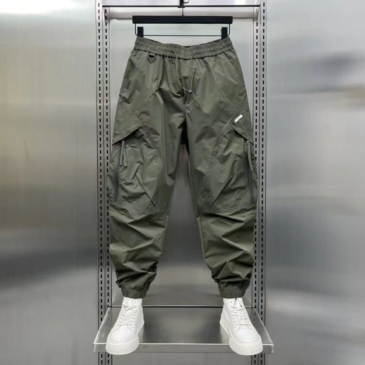 2025 New Jogging Pants Man Autumn Green Black Loose Casual Pants S-3XL American Style Hight Street Trousers Men Clothing