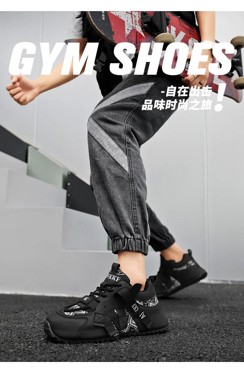 Men Comfortable Wear-resistant Sneakers Fashion Increased Breathable Sport Shoes Original Men Gump Shoes Four Seansons Versatile