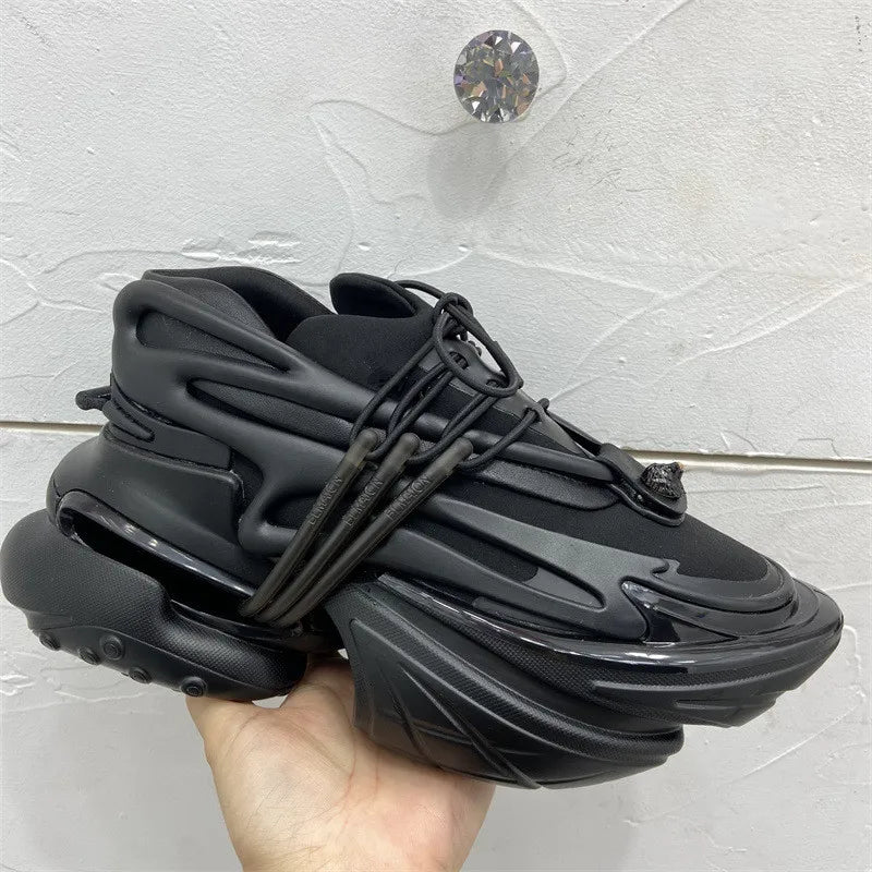 2025 Women Platform Sneakers Thick Bottom Lace-Up shoes Pointed Toe Comfortable Non-Slip Outdoors Brand Shoes For Man shoes