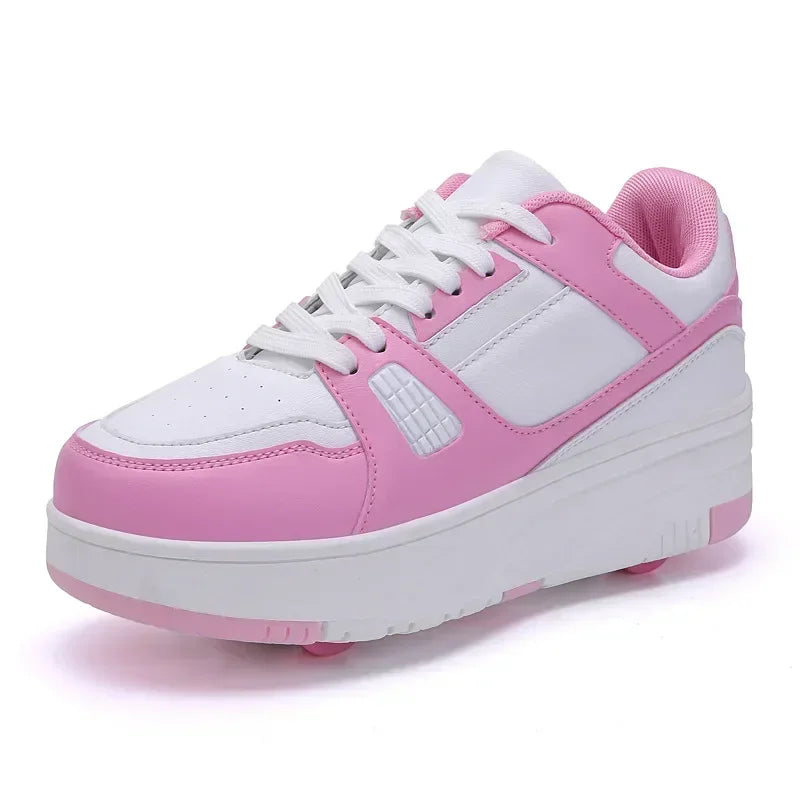 Roller Skate Shoes Kids Snickers with Wheels Children Rollerskates Fashion Outdoor Sports Shoes Girls Boys