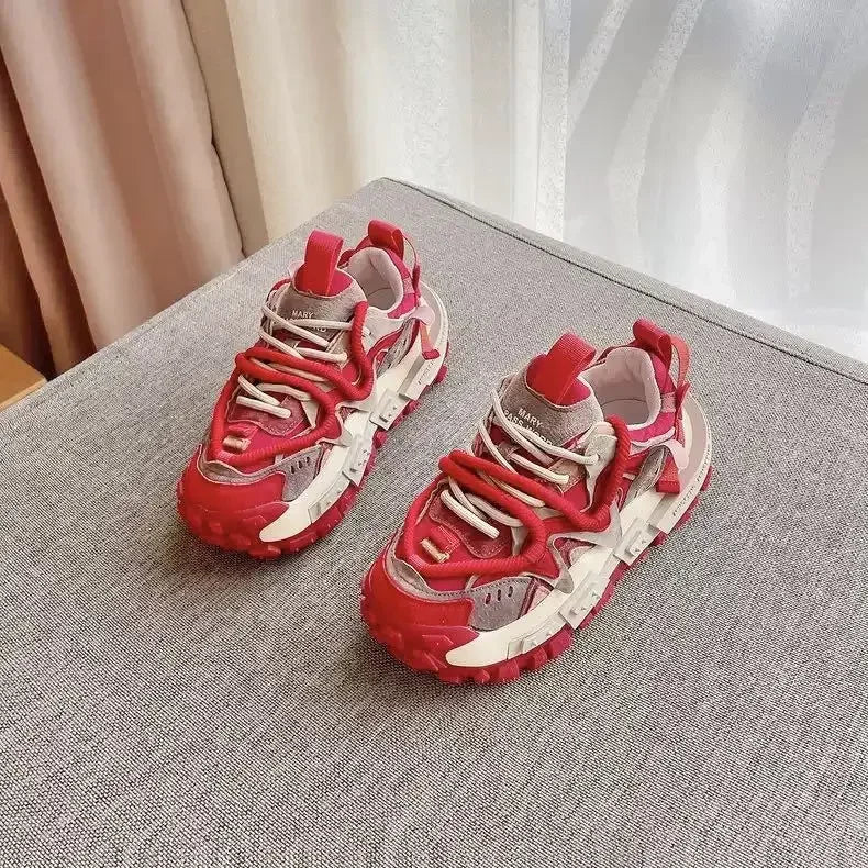 Color Block Chunky Sneaker for Men/Women Designer Bottom Running Shoes Fashion Casual Increased Internal High Platform Shoes