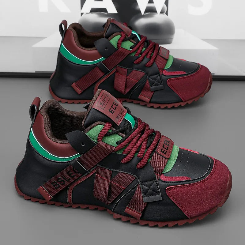 Plus Size39-48 Men Original Shoes Street Style Fashion Men Wear-resistant Sneakers Versatile Microfiber Leather Vulcanized Shoes