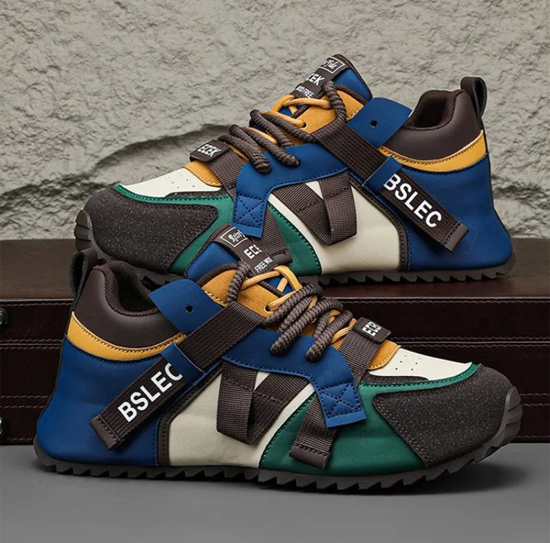 Plus Size39-48 Men Original Shoes Street Style Fashion Men Wear-resistant Sneakers Versatile Microfiber Leather Vulcanized Shoes