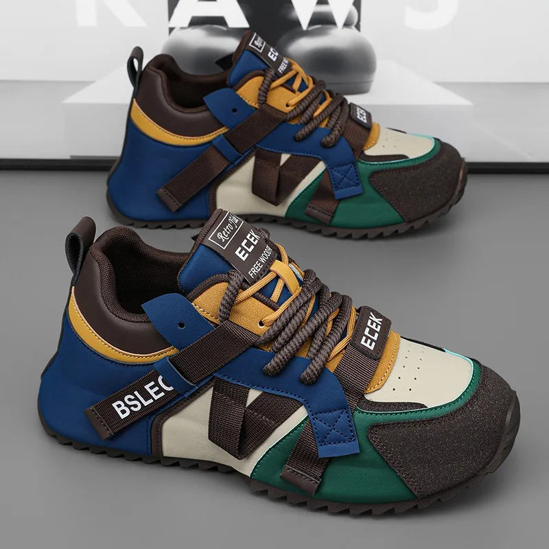 Plus Size39-48 Men Original Shoes Street Style Fashion Men Wear-resistant Sneakers Versatile Microfiber Leather Vulcanized Shoes