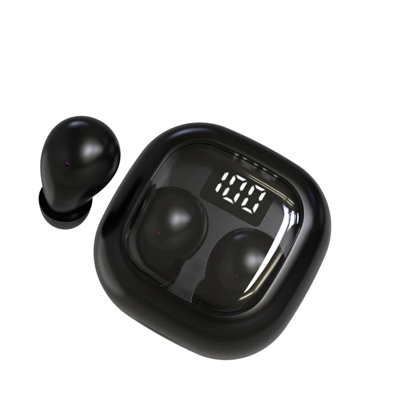 SK Small Headphones Wireless Bluetooth Headset Sport Sleeping Invisible Comfortable To Wear Bass Earbuds Earphone For All Phones