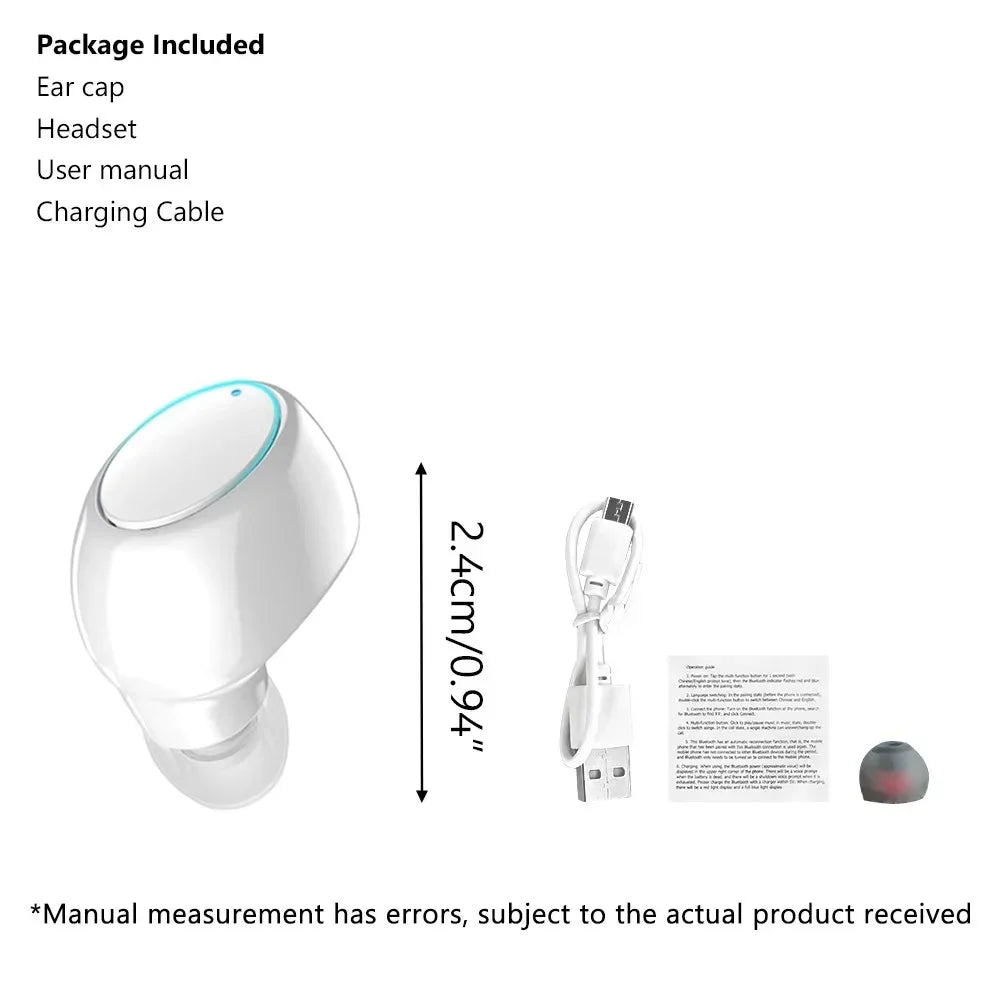 X6 Single-Side Headset Mini Bluetooth Sports Invisible Headset Car Single-Ear In-Ear 5.0 Small Headset