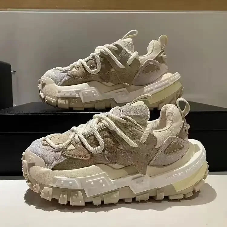 Color Block Chunky Sneaker for Men/Women Designer Bottom Running Shoes Fashion Casual Increased Internal High Platform Shoes