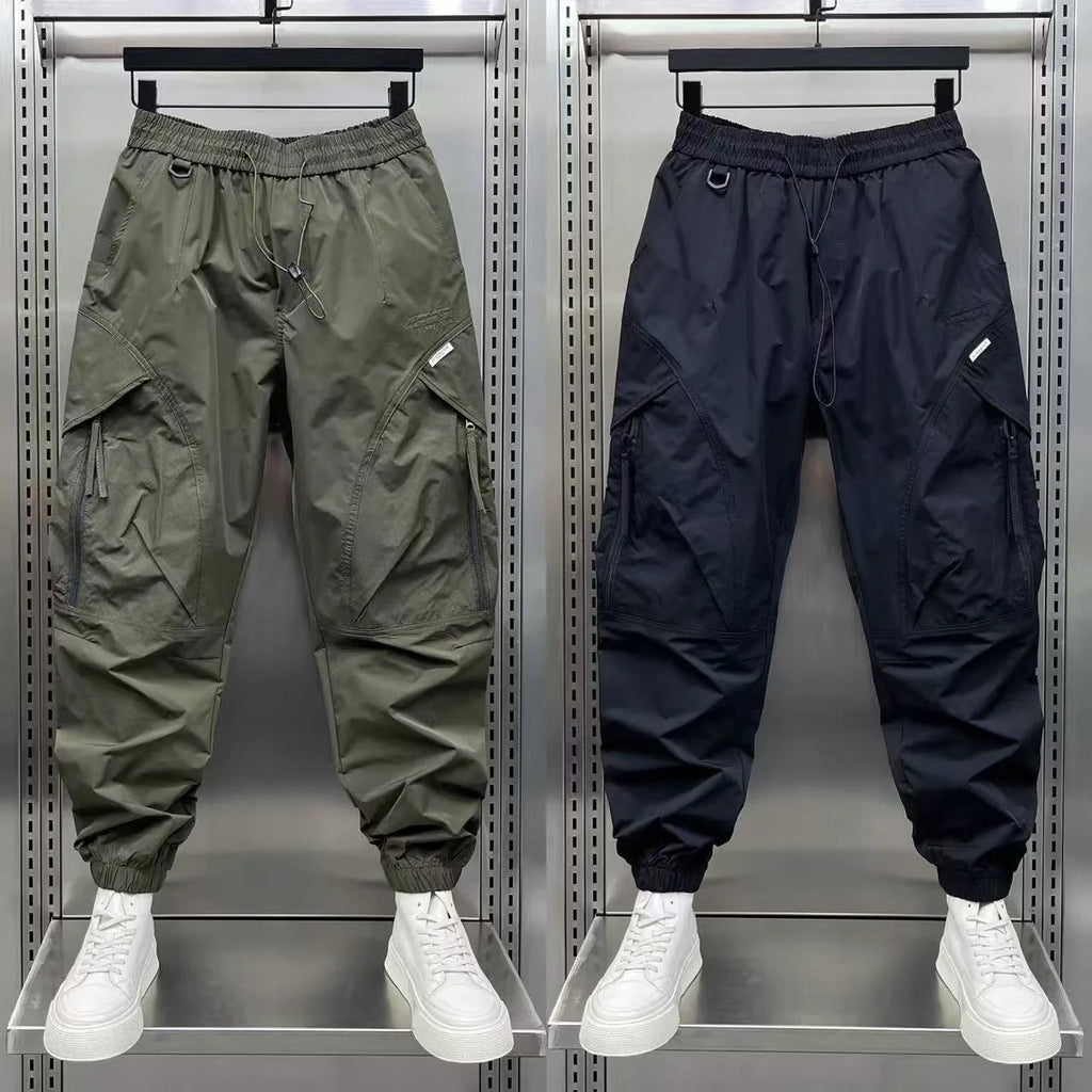 2025 New Jogging Pants Man Autumn Green Black Loose Casual Pants S-3XL American Style Hight Street Trousers Men Clothing