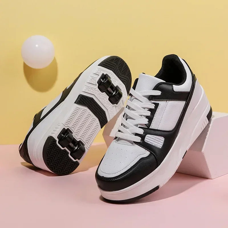 Roller Skate Shoes Kids Snickers with Wheels Children Rollerskates Fashion Outdoor Sports Shoes Girls Boys