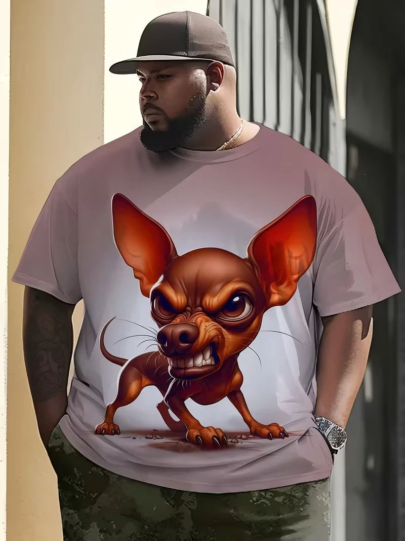 Men's T Shirt Funny Animal Graphic Unisex Short Sleeved Tops Tees 3D Print O-Neck Tops Casual Party Summer Men's Clothing 2026