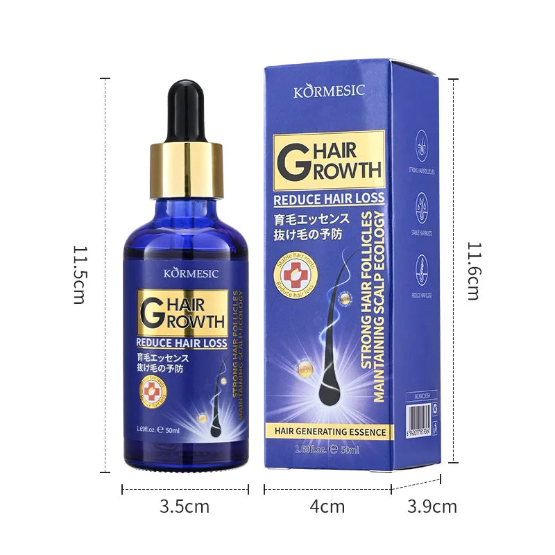 Hair Growth Serum Anti Hair Loss Treatment Follicle Activator Density Booster Scalp Root Care Oil Thinning Hair Men Women 50ml
