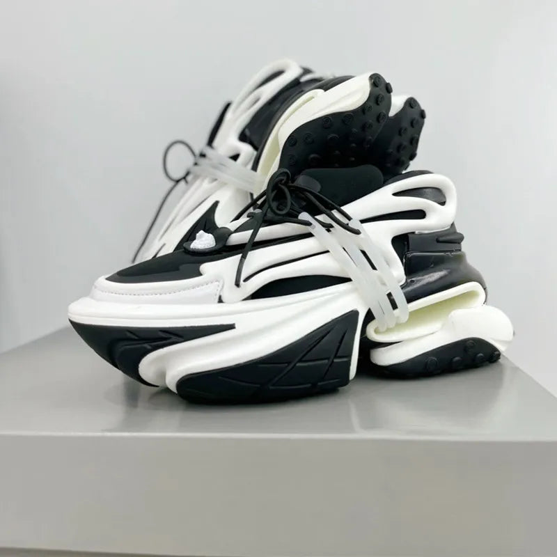 2025 Women Platform Sneakers Thick Bottom Lace-Up shoes Pointed Toe Comfortable Non-Slip Outdoors Brand Shoes For Man shoes