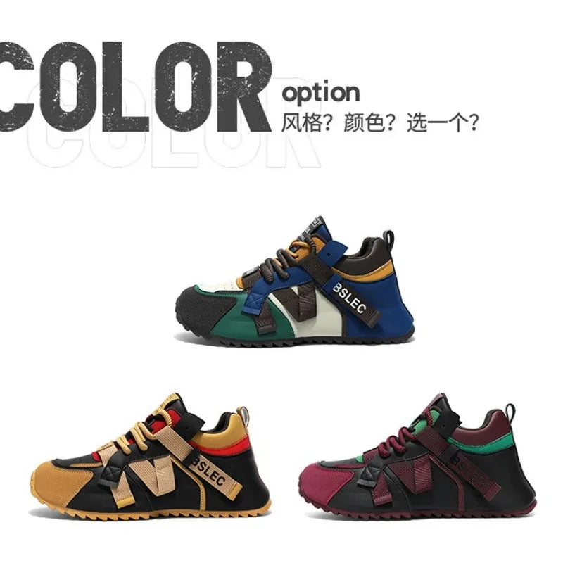 Plus Size39-48 Men Original Shoes Street Style Fashion Men Wear-resistant Sneakers Versatile Microfiber Leather Vulcanized Shoes