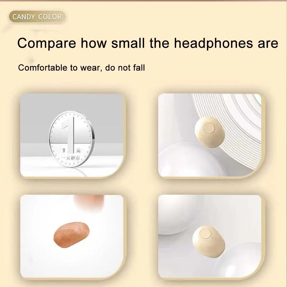 Mini Auriculares Bluetooth Invisible Earphone Sleeping Headset Wireless Sleep Earbud Noise Reduction With Mic Charging Box