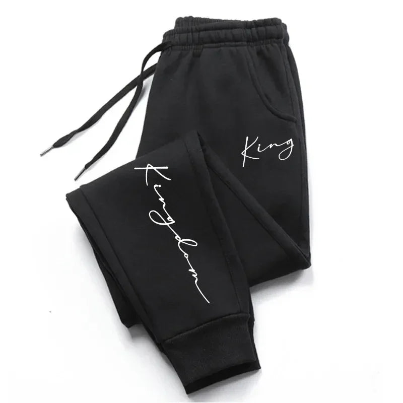 King Mens Sweatpants Printing Casual Pants Outdoor Fitness Sports Jogging Man Trousers Hot Sales Daily Street Running Sportswear