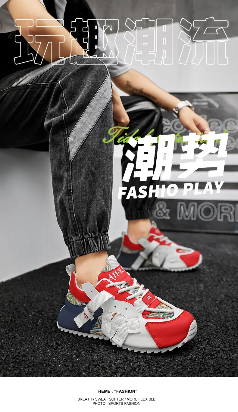 Men Comfortable Wear-resistant Sneakers Fashion Increased Breathable Sport Shoes Original Men Gump Shoes Four Seansons Versatile
