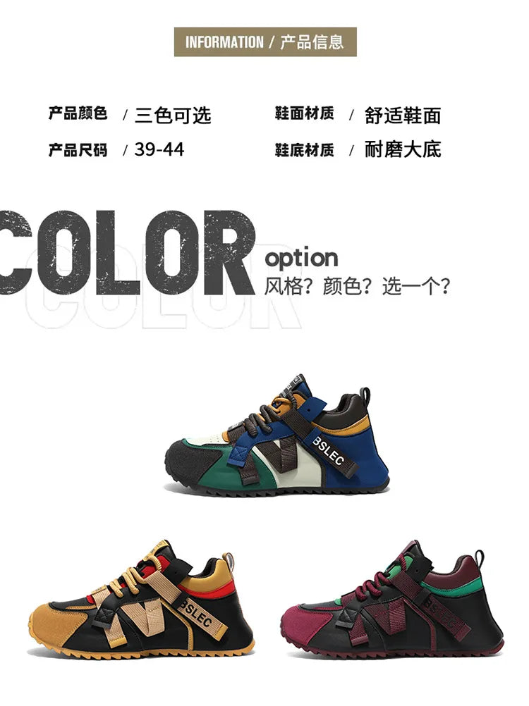 Thick Sole Four Seasons Sports Shoes Man 2026 Trend Spring Hot Sale Men's Casual Fashion Comfortable Outdoor Running Sneakers 44