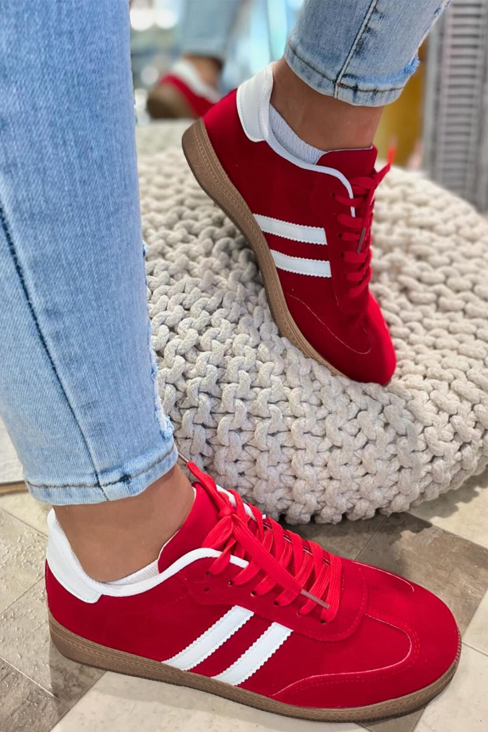 Harper Lace Up Flat Shoes